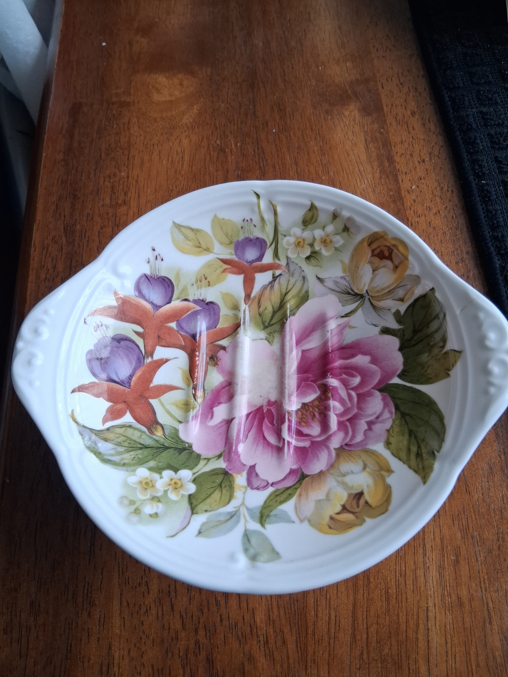 Floral Ceramic Serving Dish - Pink Multicolor